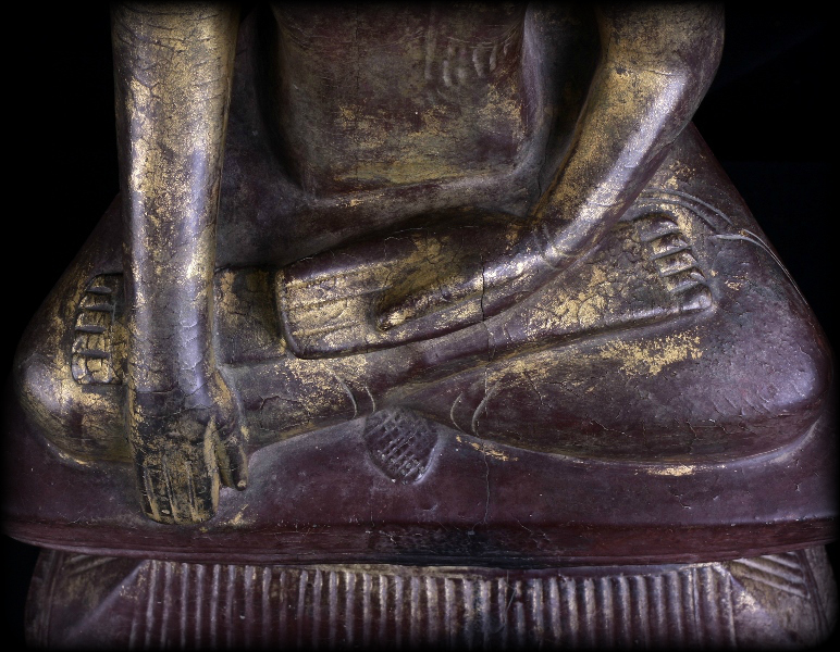 Extremely Rare 18C Wood Burma Shan Buddha #BB271